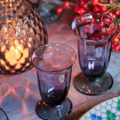 Set di 6 bicchieri da vino twisted viola Glicine