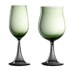 Set di bicchieri da vino verde Bourgogne Gran Cru e Riesling Mille e Una Notte di NasonMoretti e Stefano Marcato