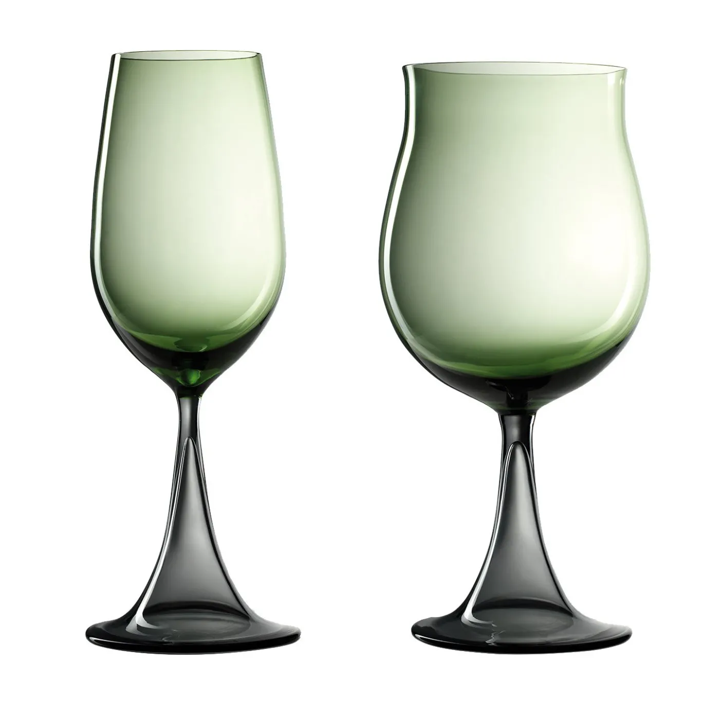 Set di bicchieri da vino verde Bourgogne Gran Cru e Riesling Mille e Una Notte di NasonMoretti e Stefano Marcato