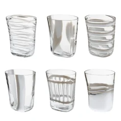 Set di 6 bicchieri di cristallo Bora