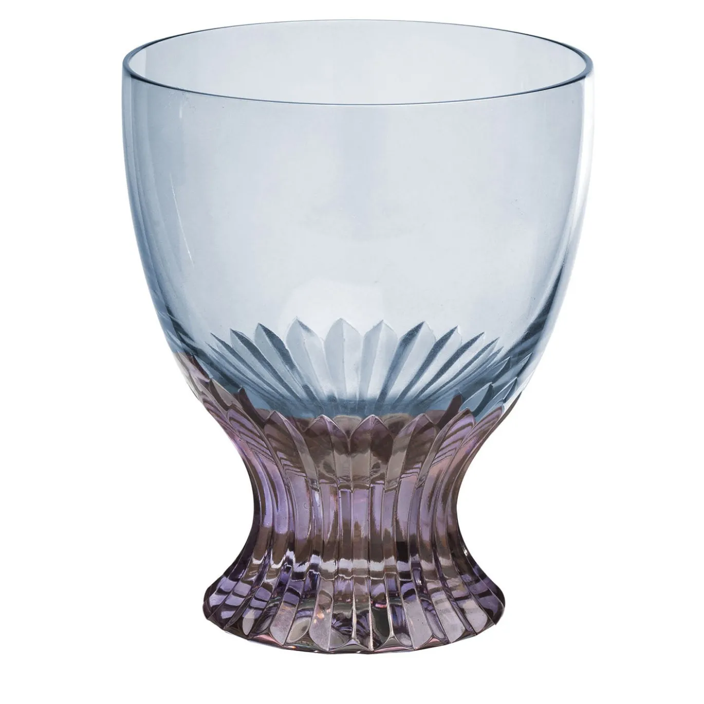 Set di 6 bicchieri dof Indaco in cristallo blu e ametista