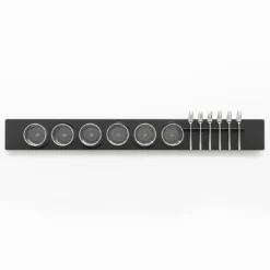 Set di 6 bicchieri Easy 06 con vassoio Linea 97 Black Graphite