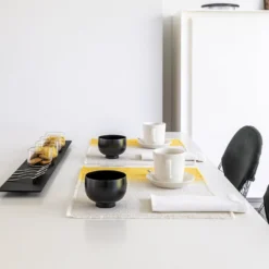 Set di 4 bicchieri Easy 06 con vassoio Linea 73 Black Graphite