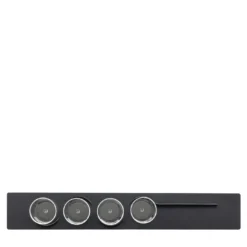 Set di 4 bicchieri Easy 06 con vassoio Linea 73 Black Graphite