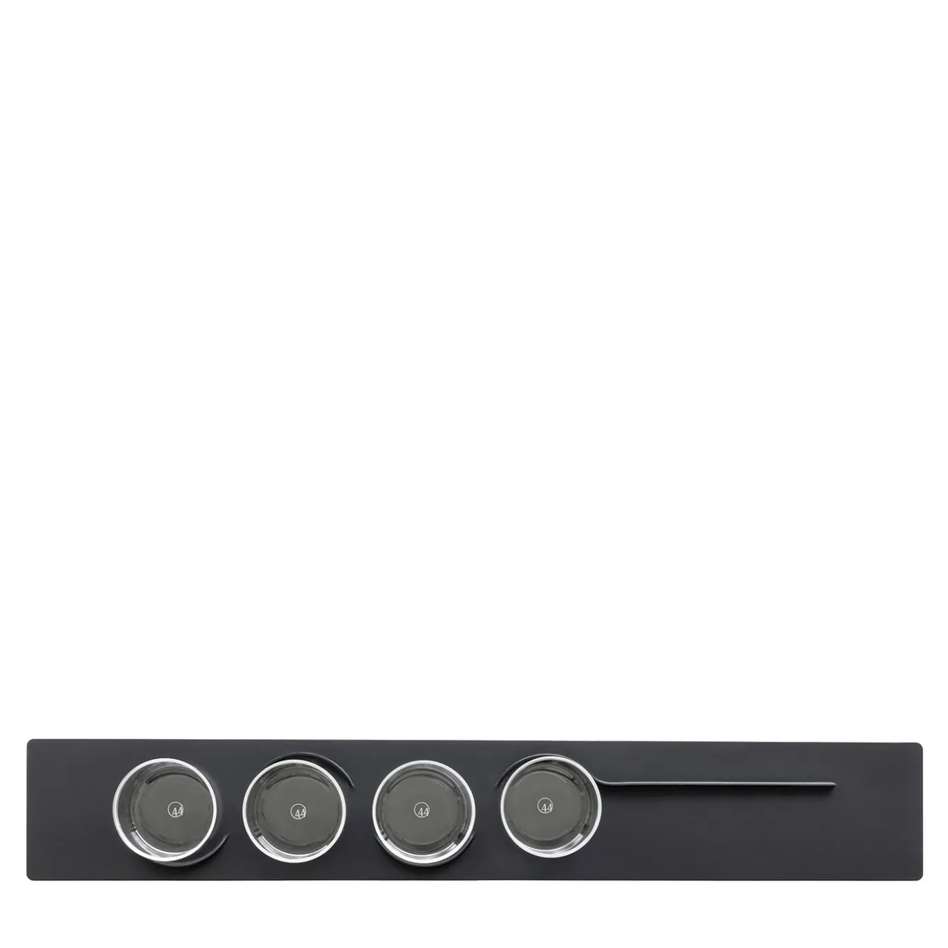 Set di 4 bicchieri Easy 06 con vassoio Linea 73 Black Graphite