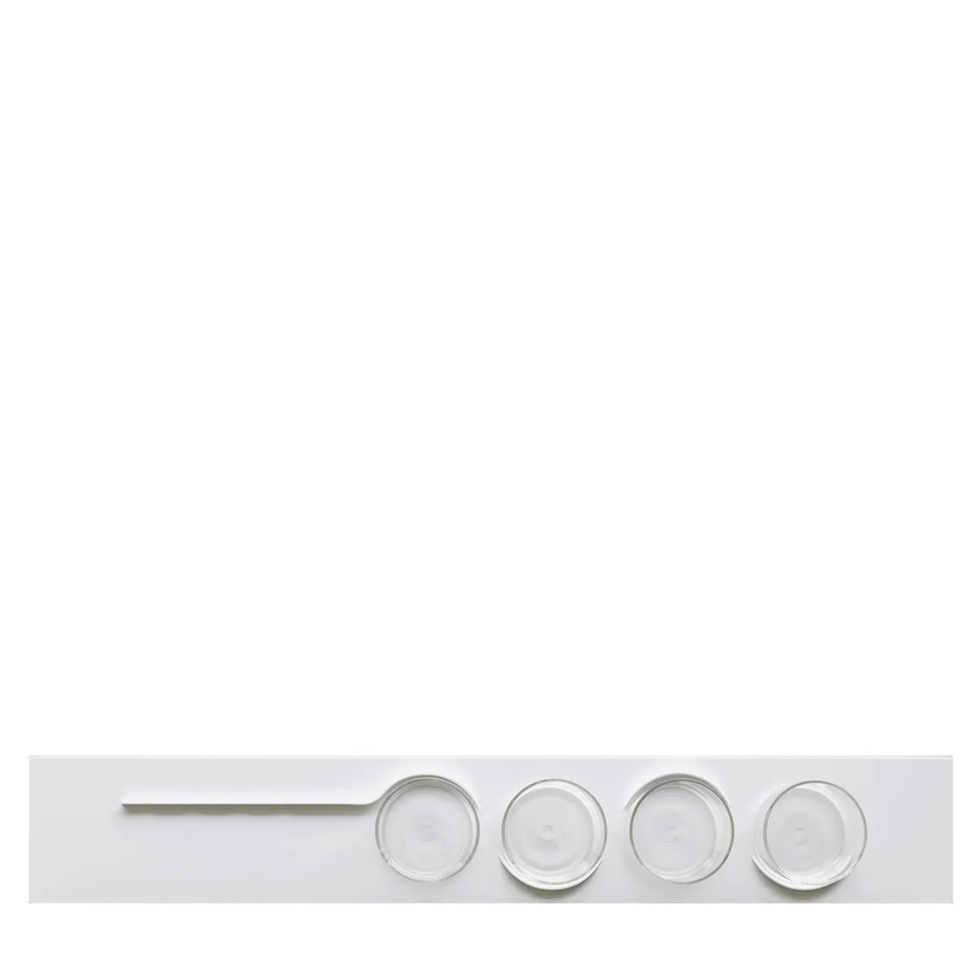 Set di 4 bicchieri Easy 06 con vassoio Linea 73 White Sugar