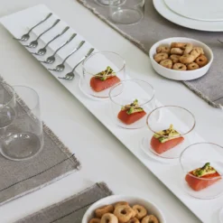 Set di 6 bicchieri Easy 06 con Vassoio Linea 97 White Sugar