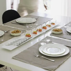 Set di 6 bicchieri Easy 06 con Vassoio Linea 97 White Sugar
