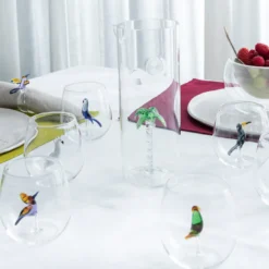 Set di 4 bicchieri e brocca Palma