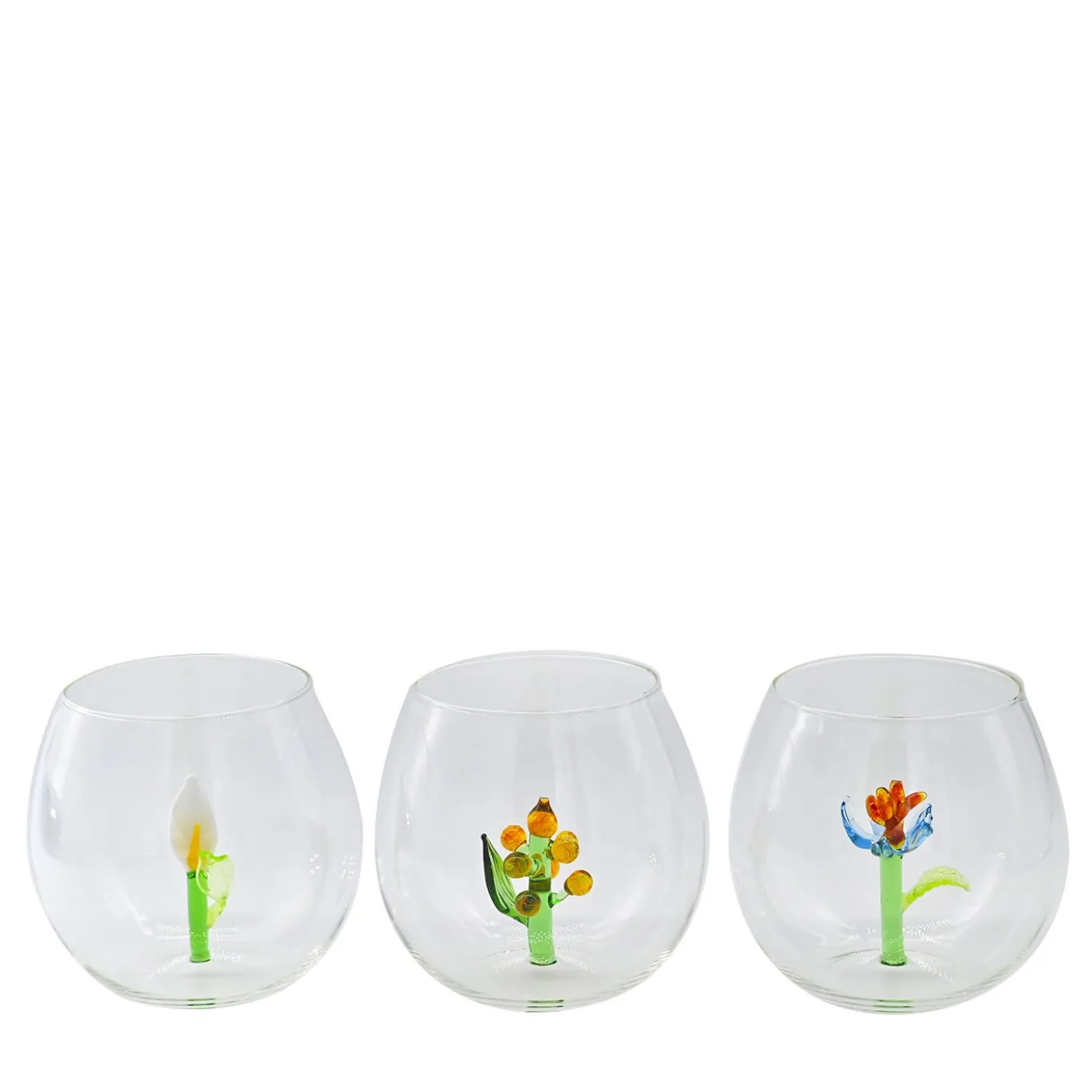 Set di 6 bicchieri e caraffa Flower Power