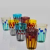 Set di 8 bicchieri Eclectic in vetro della Collezione Aria