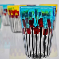 Set di 8 bicchieri Eclectic in vetro della Collezione Aria