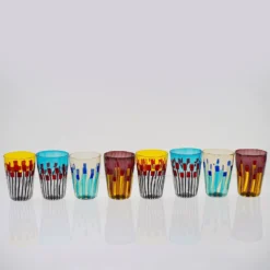 Set di 8 bicchieri Eclectic in vetro della Collezione Aria