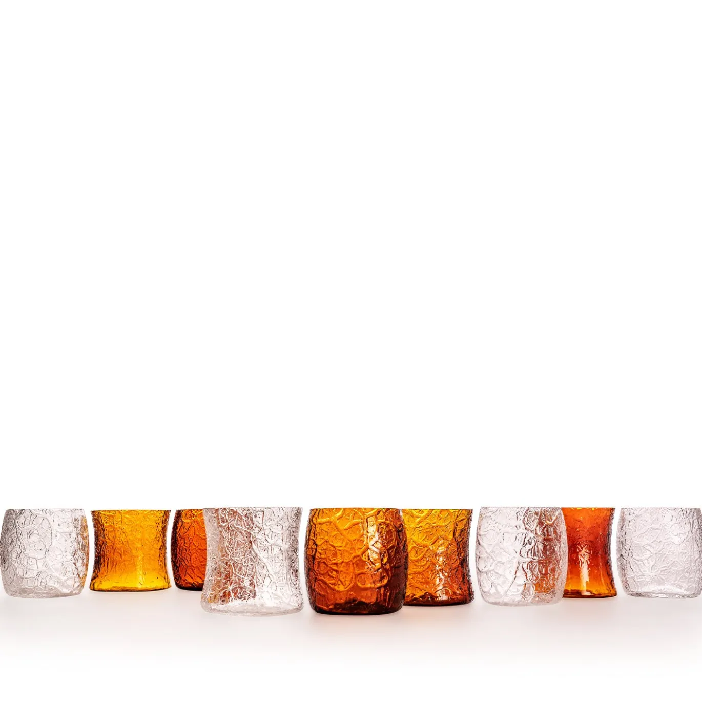Set di 6 bicchieri Goto Pien Ice Ambra
