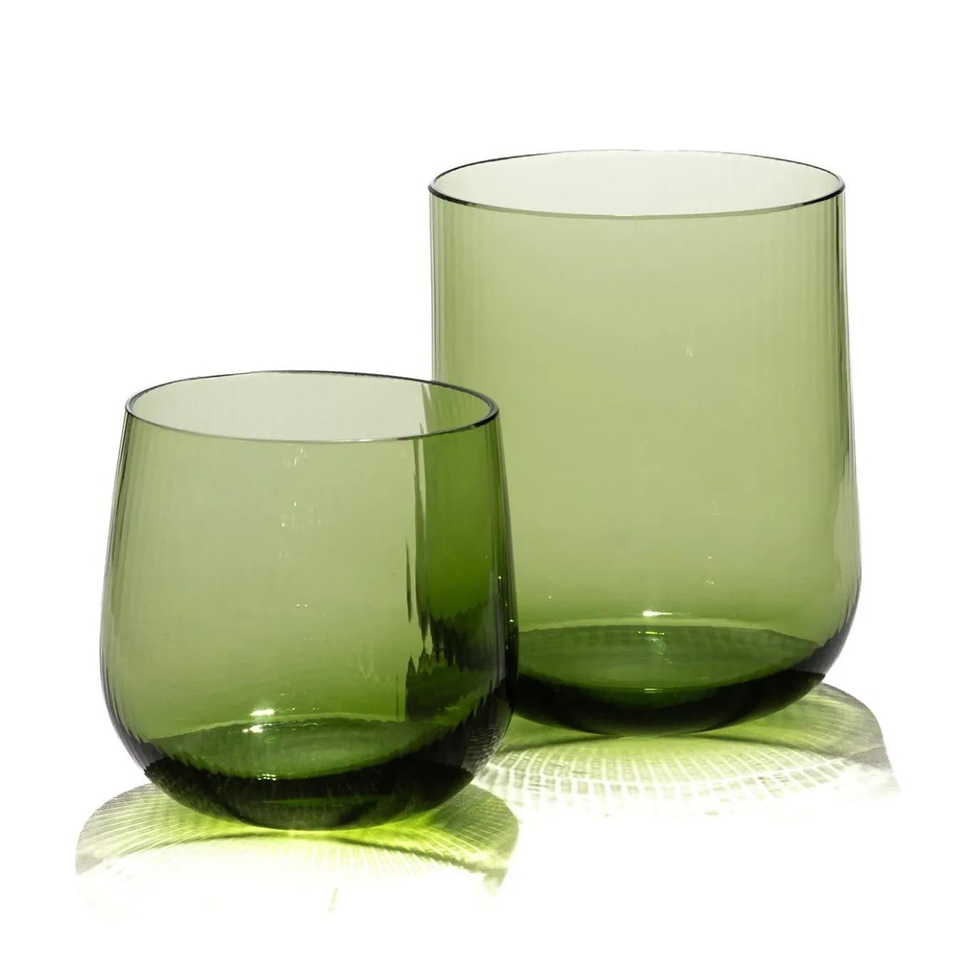 Set di 2 bicchieri grandi Stilla Liquida Verde Muschio Di Federico Peri