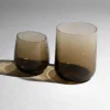 Set di 2 bicchieri grandi Stilla Liquida Coffee Brown By Federico Peri