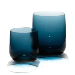 Set di 2 bicchieri grandi Stilla Liquida Deep Blue di Federico Peri