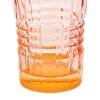 Set di 6 bicchieri highball Londra rosa con base satinata arancione