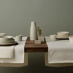 Set di 6 bicchieri in ceramica bianca
