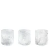 Set di 3 bicchieri in cristallo trasparente Alisei incisi a mano