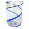 Set di 6 bicchieri in vetro blu e oro puro