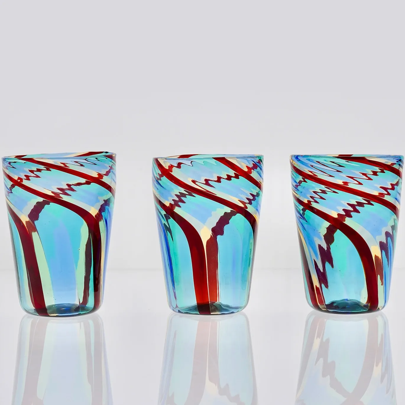 Set di 6 bicchieri Mezzo Ritorto in vetro