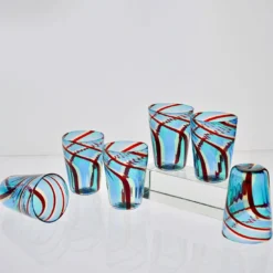 Set di 6 bicchieri Mezzo Ritorto in vetro
