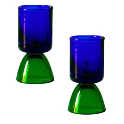 Set di 2 bicchierini da tequila blu