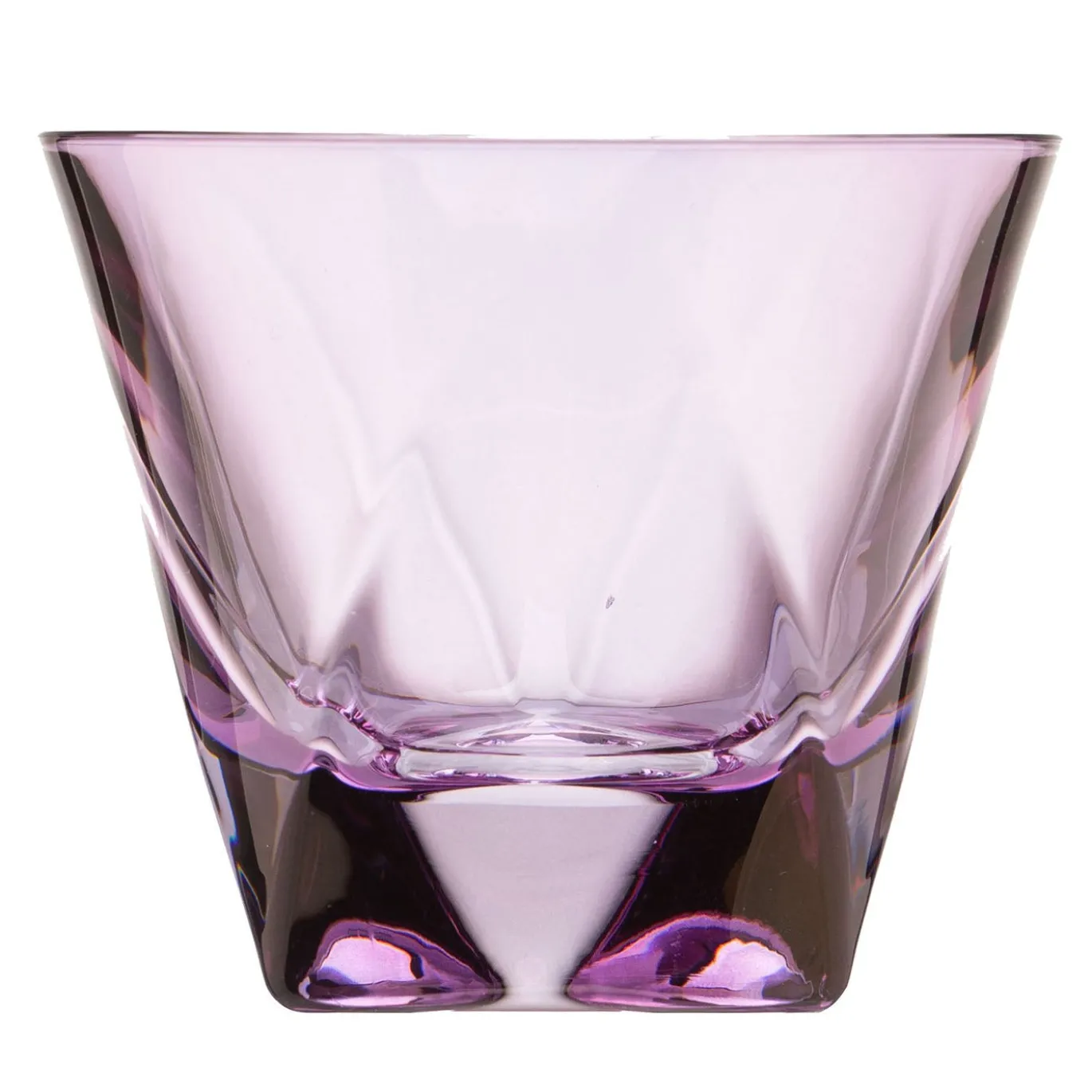 Set di 6 bicchieri old fashioned in cristallo viola