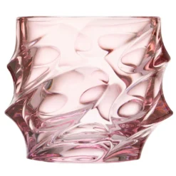 Set di 6 bicchieri old fashion in cristallo rosa