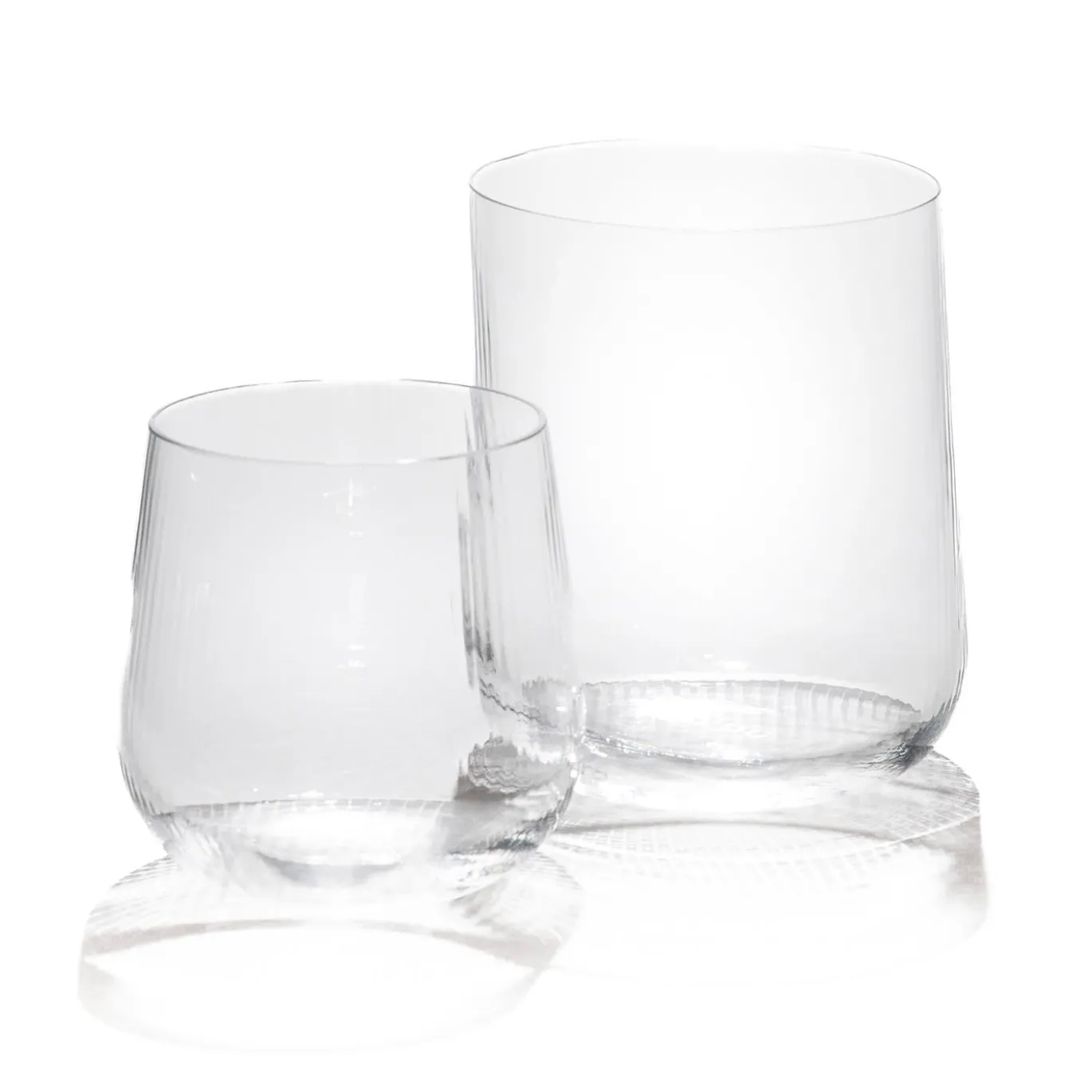 Set di 2 bicchieri piccoli in cristallo Stilla Liquida di Federico Peri