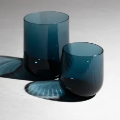 Set di 2 bicchieri piccoli Stilla Liquida Deep Blue Di Federico Peri