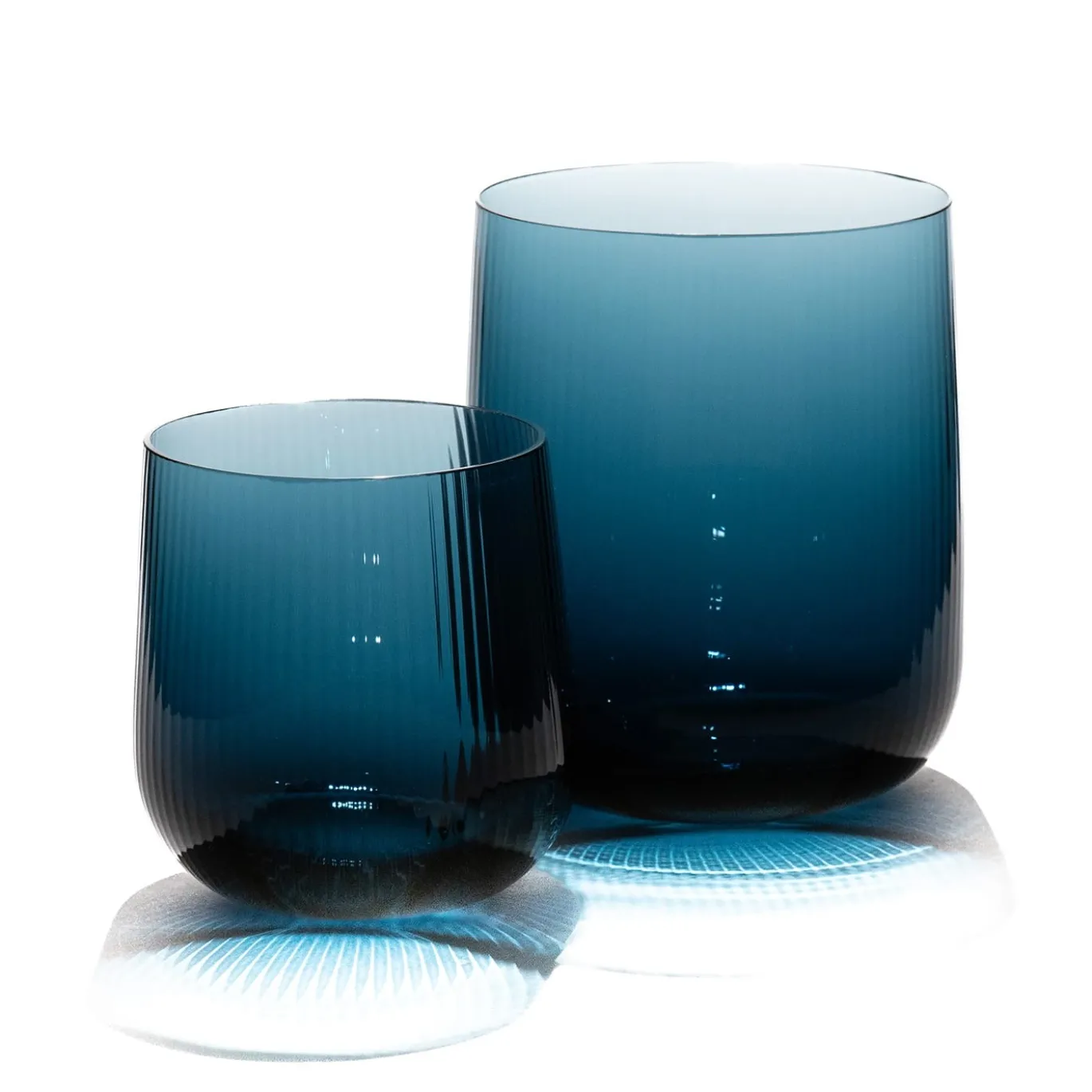 Set di 2 bicchieri piccoli Stilla Liquida Deep Blue Di Federico Peri