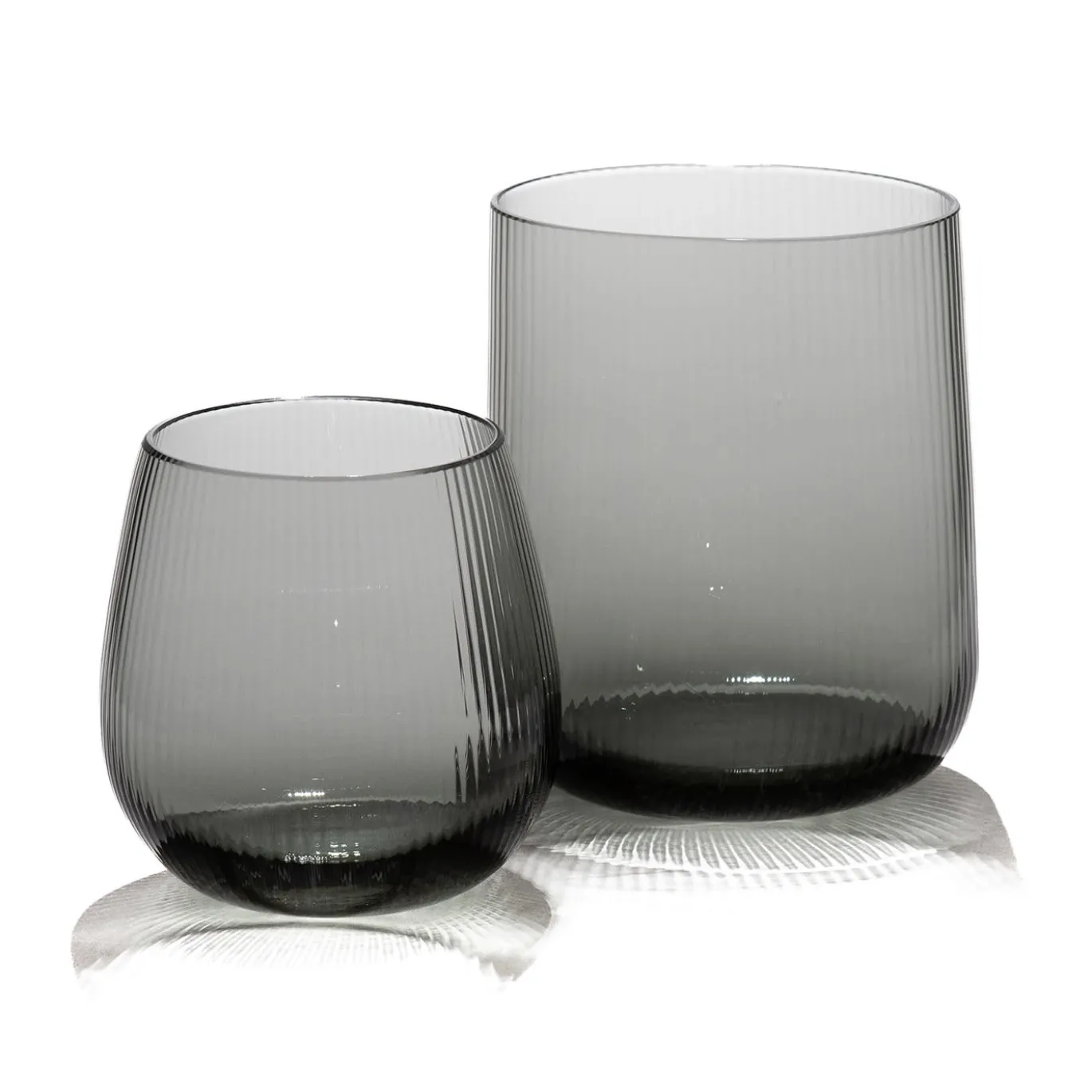 Set di 2 bicchieri piccoli Stilla Liquida Steel Gray Di Federico Peri