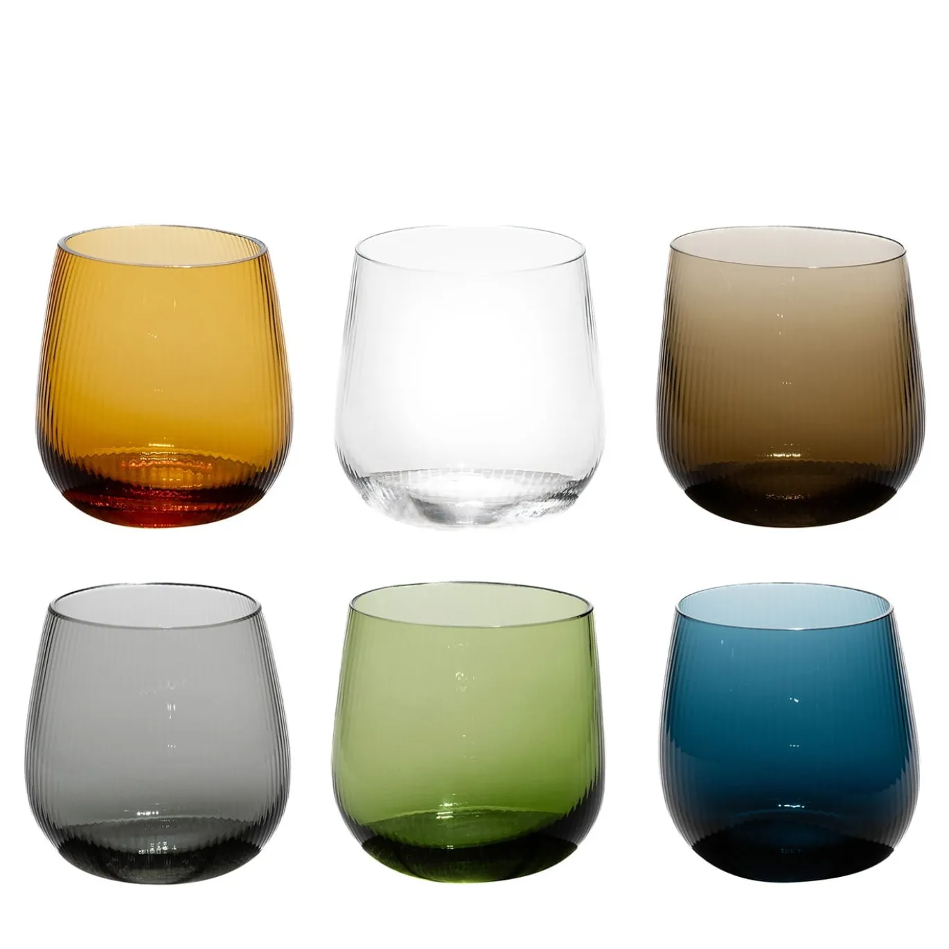Set di 6 bicchieri piccoli Stilla Liquida Multicolor Di Federico Peri