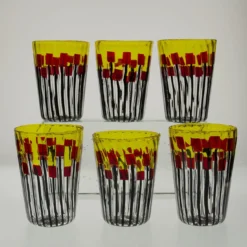 Set di 6 Bicchieri Poppy Field Sunrise in Vetro