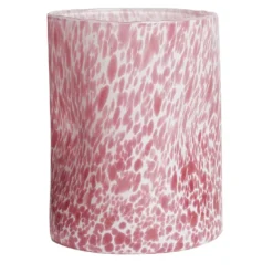 Set di 4 bicchieri rosa macchia