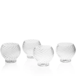 Set di 4 bicchieri rotondi Zen Millerighe