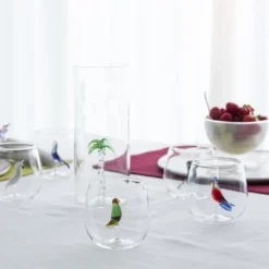 Set di 6 bicchieri Tropical Birds