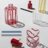 Set di 6 bicchieri tumbler Cyrcus Esse in vetro di Murano Rosso e Trasparente
