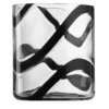 Set di 6 bicchieri tumbler Cyrcus Esse in vetro di Murano nero e trasparente