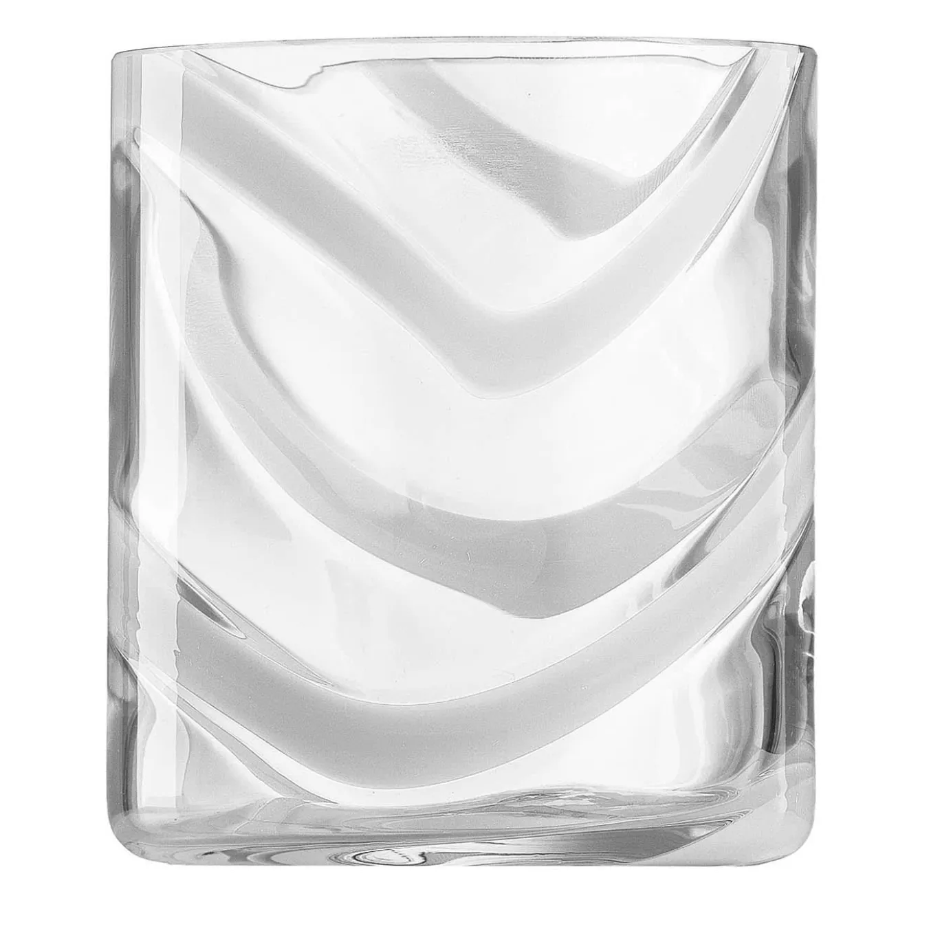 Set di 6 bicchieri tumbler Cyrcus Esse in vetro di Murano bianchi e trasparenti