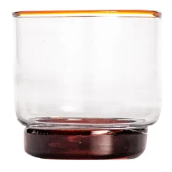 Set di 6 bicchieri Vera Acqua con bordo ambra
