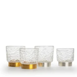 Set di 2 bicchieri Vera Whiskey con anello in argento