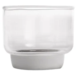 Set di 2 bicchieri Vera Whiskey con bordo bianco