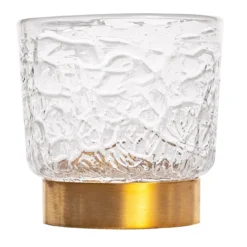 Set di 2 bicchieri Vera Whiskey con anello dorato