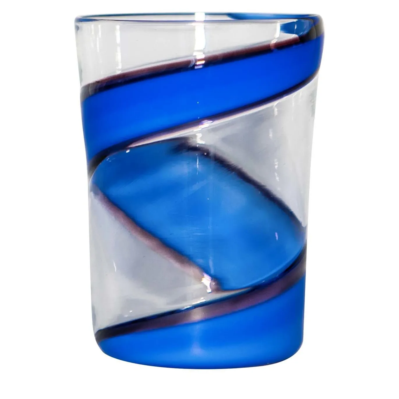 Set di 6 Bicchieri Vortex in Blu / Viola