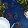 Set di 6 bicchieri Vortex in Blu/Blu Chiaro