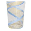 Set di 6 Bicchieri Vortex in Oro Puro/Azzurro Pallido