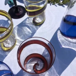 Set di 6 Bicchieri Vortex in Rosso/Purple